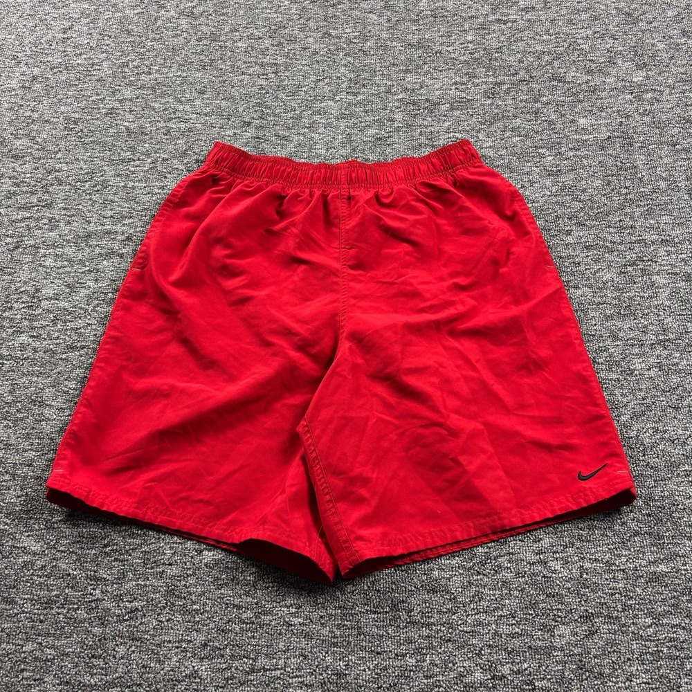 Y2K 2000s Embroidered Nike Athletic Gym Red Shorts Mens Large